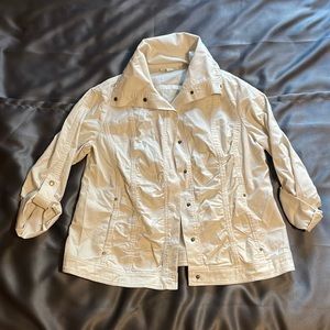 Cream button up cotton jacket